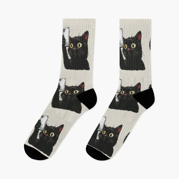 Item preview, Black Cat Selfie Social Media Influencer designed and sold by OrenjiArtShop.
