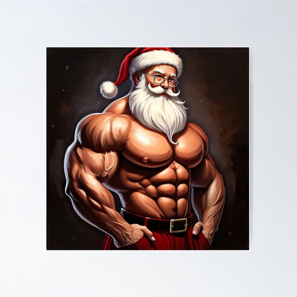 Item preview, Modern Sexy Santa Claus designed and sold by ArtFactoryAI.