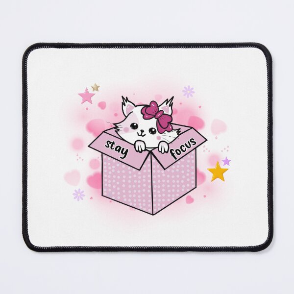 Item preview, Stay Focus Cat In Box Cute Kawaii Quote designed and sold by keialtivariety.