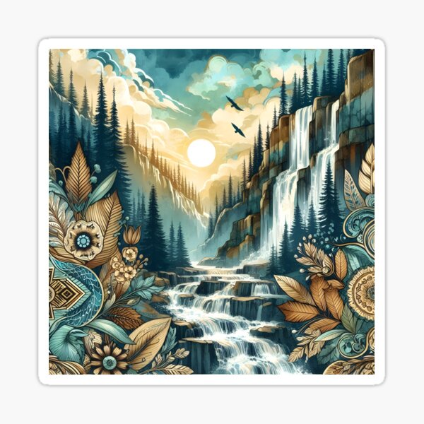 Item preview, Waterfall Dawn designed and sold by BreezyDawnDesigns.