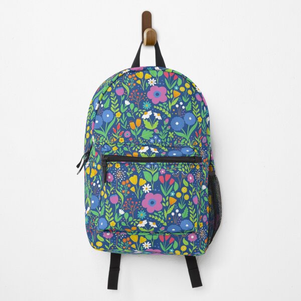 Item preview, Navy floral repeat pattern designed and sold by TheLaughingSloth.