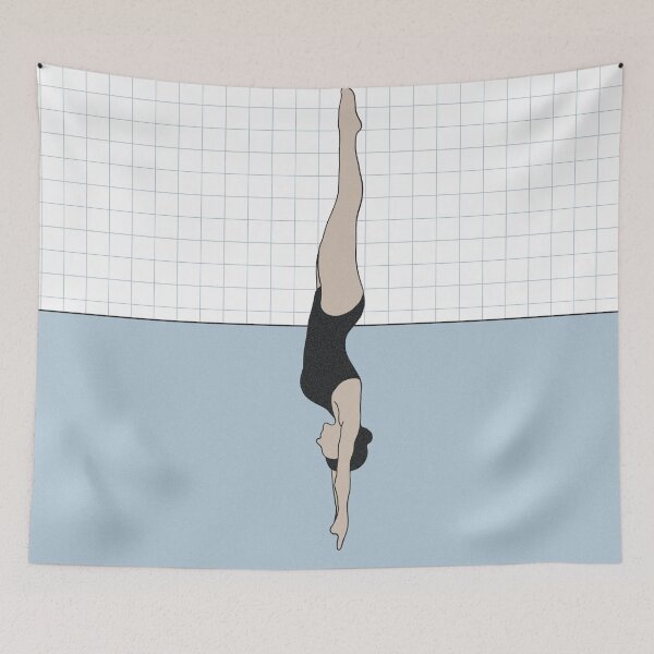 Item preview, Retro swimming woman designed and sold by bigmoments.