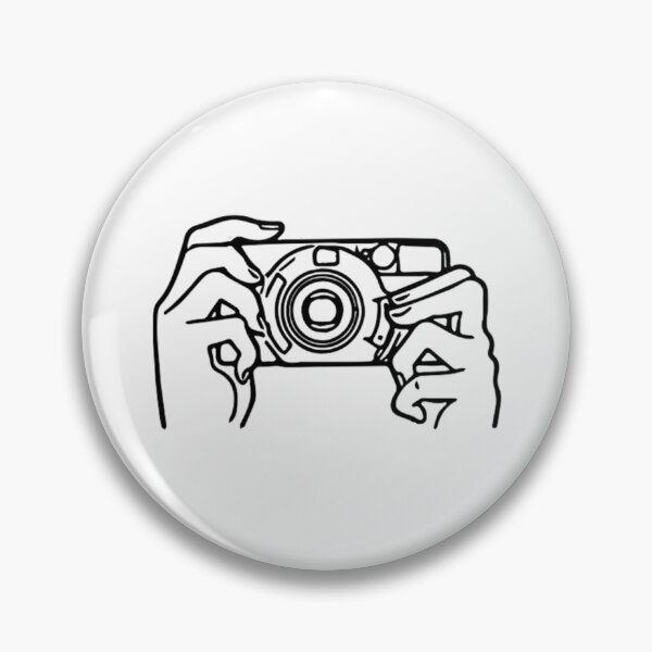 Item preview, Hands holding 35mm Point and Shoot Film Camera Sketch designed and sold by Film Camera Nerds.