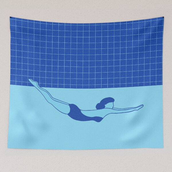 Item preview, Jumping swimmer in the pool designed and sold by bigmoments.