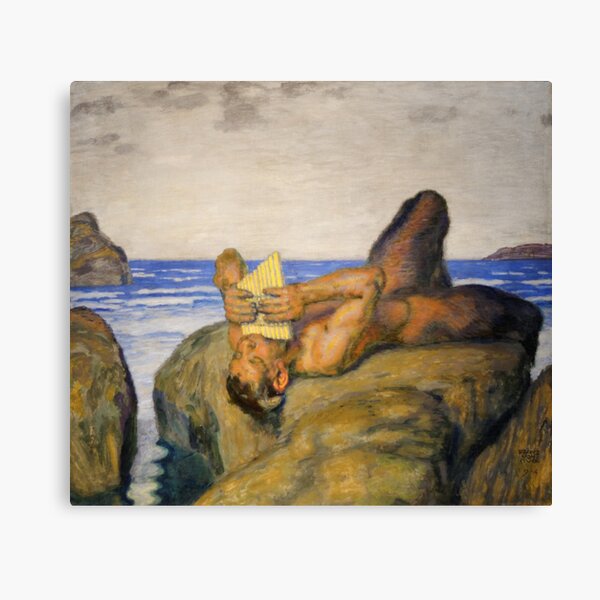 Item preview, Syrinx Playing Faun - Franz von Stuck designed and sold by forgottenbeauty.