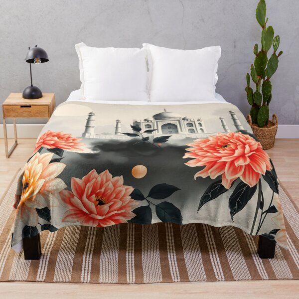 Item preview, Moonlit Taj Mahal and Flowers designed and sold by artedamensagem.