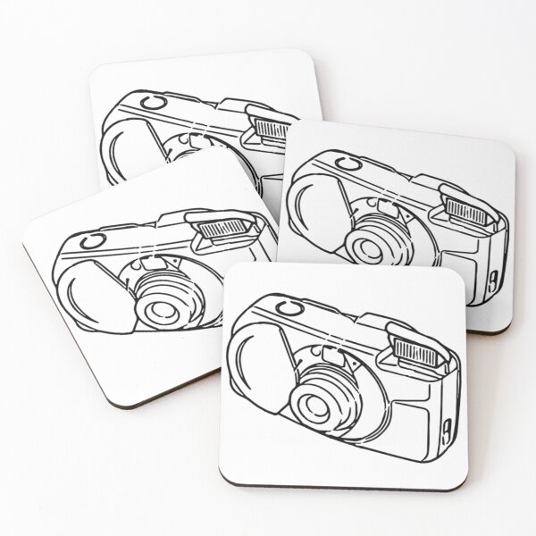 Item preview, Stylish 35mm Point and Shoot Film Camera Drawing designed and sold by Film Camera Nerds.