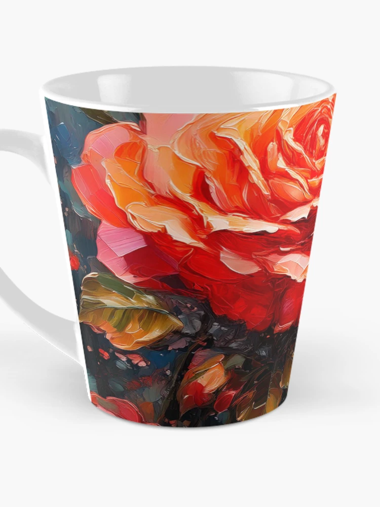 Thumbnail 3 of 4, Coffee Mug, Abstract Roses designed and sold by ArtFactoryAI.