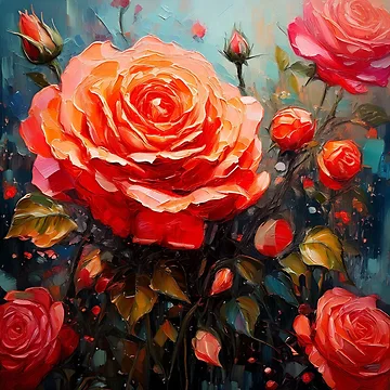 Artwork thumbnail, Abstract Roses by ArtFactoryAI