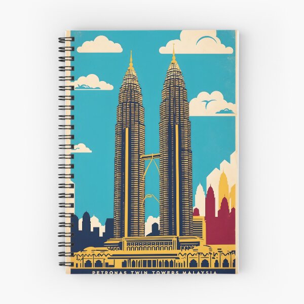Item preview, Petronas Twin Towers Malaysia Vintage Travel Tourism designed and sold by TravelersGems.