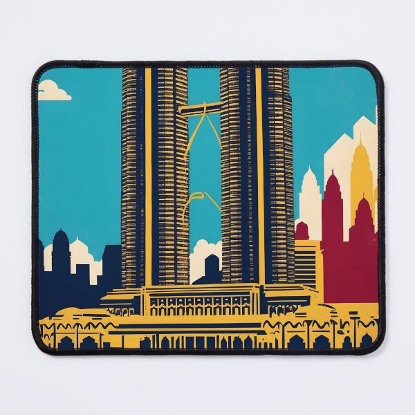 Item preview, Petronas Twin Towers Malaysia Vintage Travel Tourism designed and sold by TravelersGems.