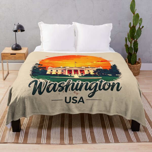 Item preview, The White House Washington USA Retro Design designed and sold by TheArtOfPat.