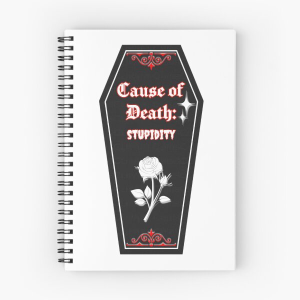 Item preview, Cause of Death: Stupidity designed and sold by RuthandRose.