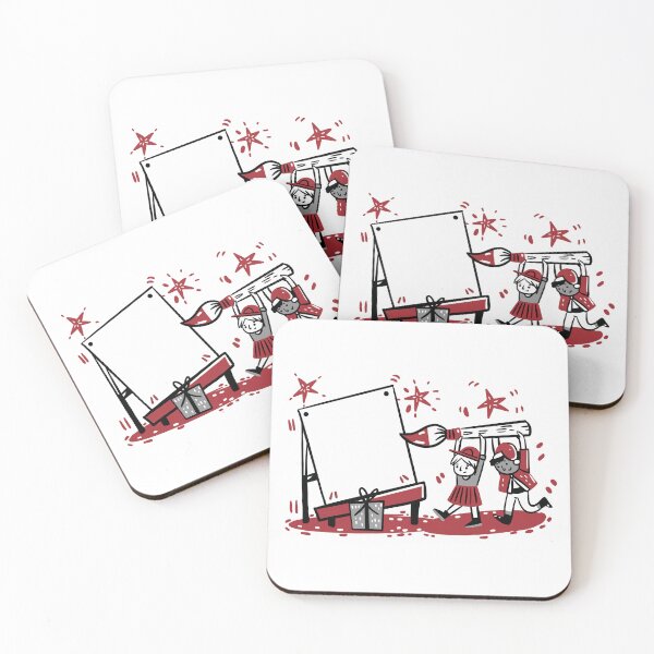Item preview, Christmas elves creating art! designed and sold by jasmineberry.