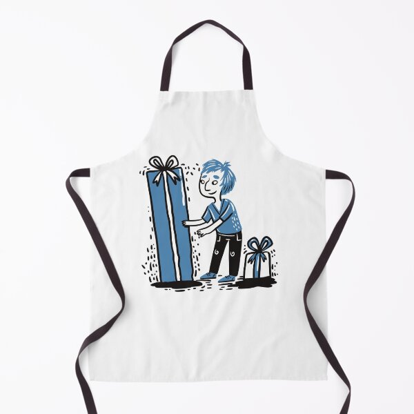 Item preview, Blue man with a big birthday present! designed and sold by jasmineberry.