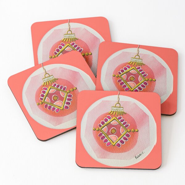Item preview, Xmas bling CORAL glitter designed and sold by bekki smith.