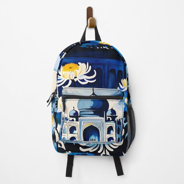 Item preview, Moonlit Blue Taj Mahal and Flowers designed and sold by artedamensagem.