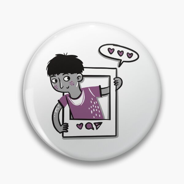 Item preview, Guy on Social media square designed and sold by jasmineberry.
