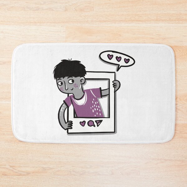 Item preview, Guy on Social media square designed and sold by jasmineberry.