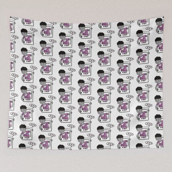 Item preview, Guy on Social media square designed and sold by jasmineberry.