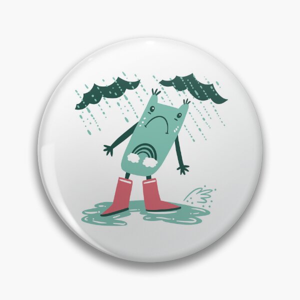 Item preview, Green frog in the rain designed and sold by jasmineberry.