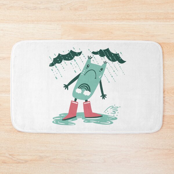 Item preview, Green frog in the rain designed and sold by jasmineberry.