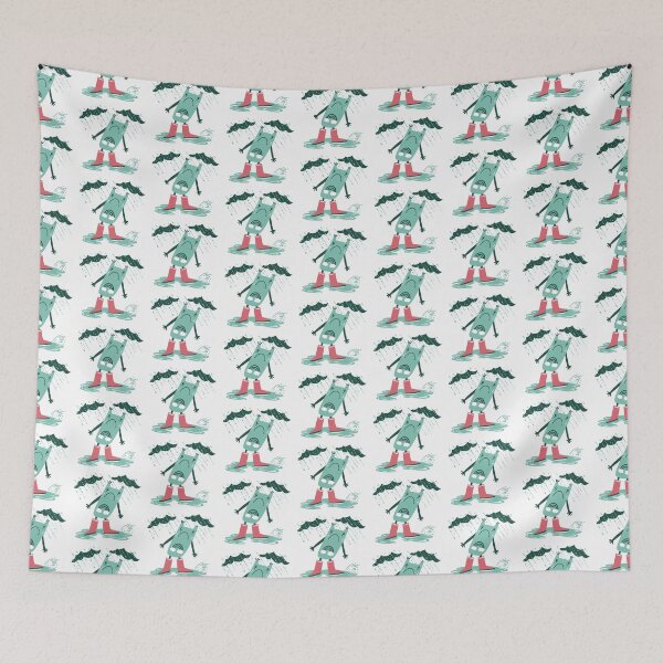 Item preview, Green frog in the rain designed and sold by jasmineberry.