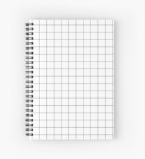 White Grid Spiral Notebook