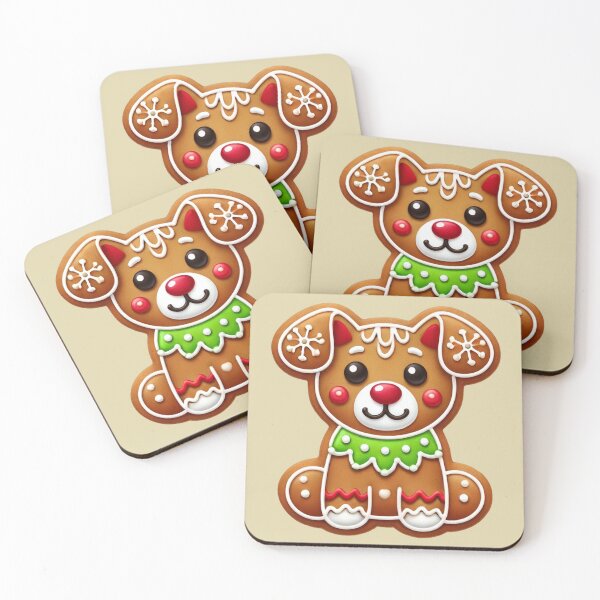 Item preview, gingerbread dog Christmas cookie lovers designed and sold by Meandmyshop.