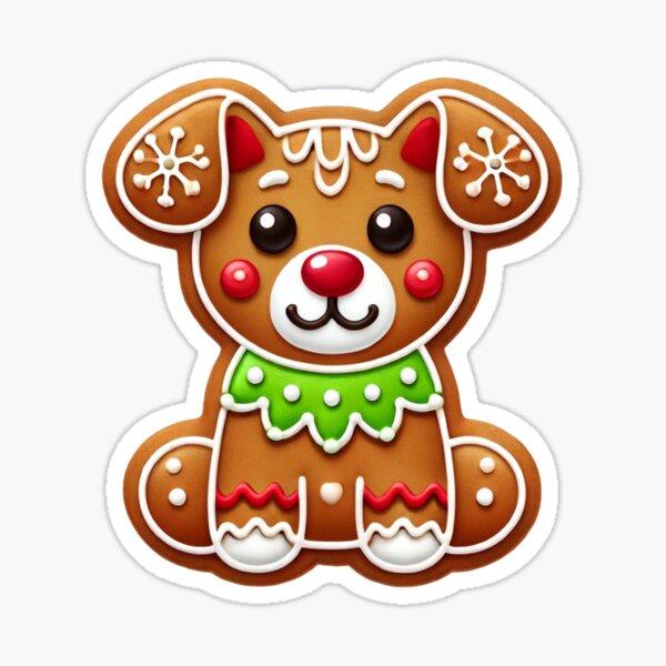 Item preview, gingerbread dog Christmas cookie lovers designed and sold by Meandmyshop.