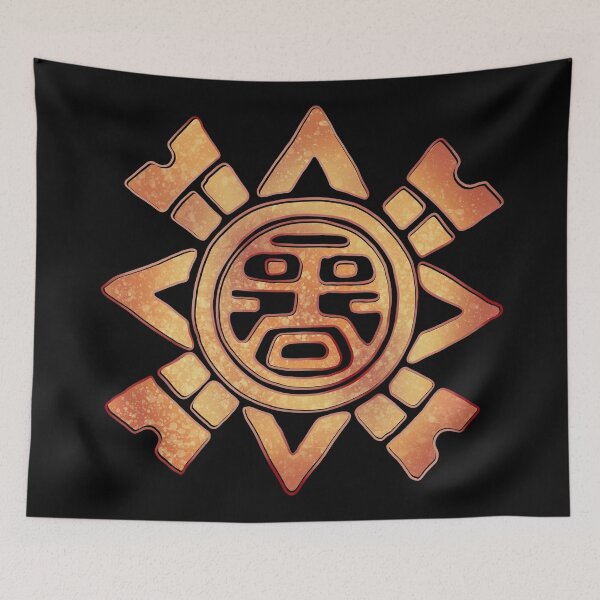 Item preview, Ancient Mexican sun flat stamp design designed and sold by DaveDanchuk.