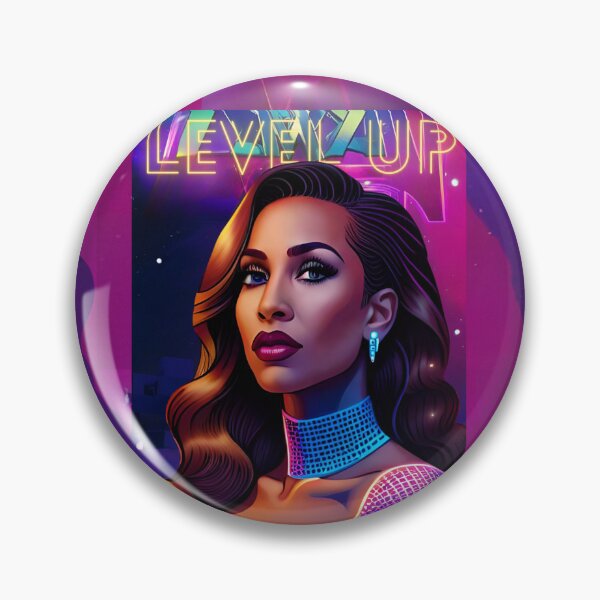 Item preview, Fabulous Woman Glamorous Pink Neon Retro Level Up designed and sold by Melan Designs.