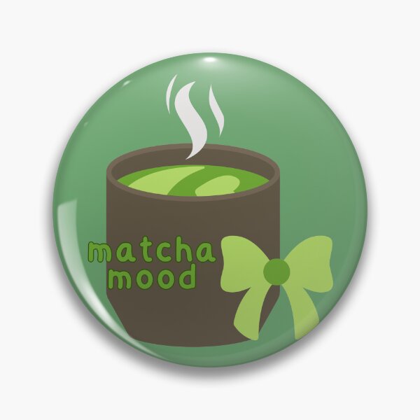 Item preview, matcha mood with green bow and tea steam designed and sold by cherrytheory.