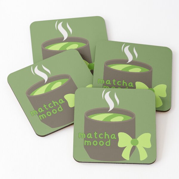 Item preview, matcha mood with green bow and tea steam designed and sold by cherrytheory.