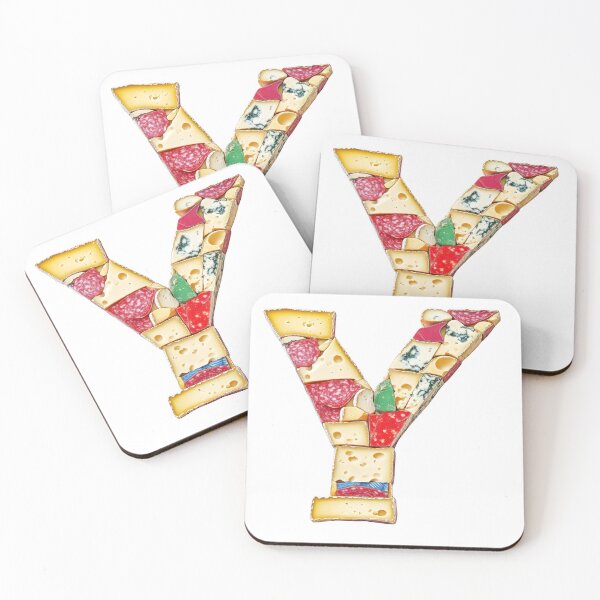 Item preview, Uppercase letter Y font in Cheddar cheese style designed and sold by Jasava Shop.