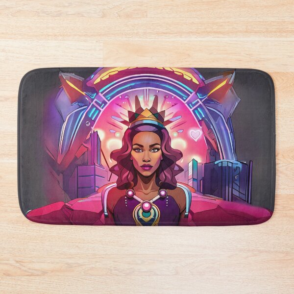 Item preview, Fabulous Woman Pink Cyberpunk Neon Retro Goddess designed and sold by Melan Designs.