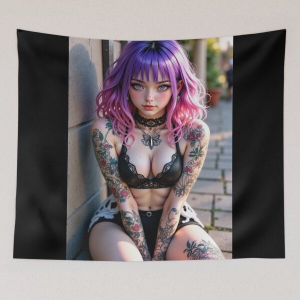 Item preview, Anime Goth Girl pink hair designed and sold by NPC-Trader.