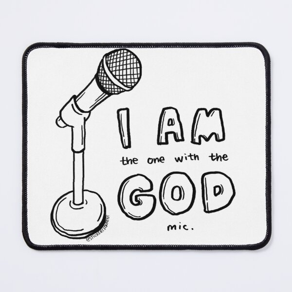 Item preview, God Mic W designed and sold by StickersForRent.