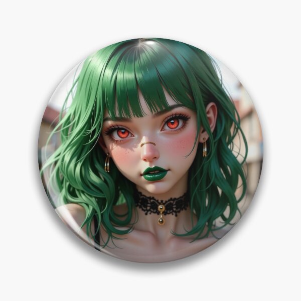 Item preview, Green Hair Goth Girl designed and sold by NPC-Trader.