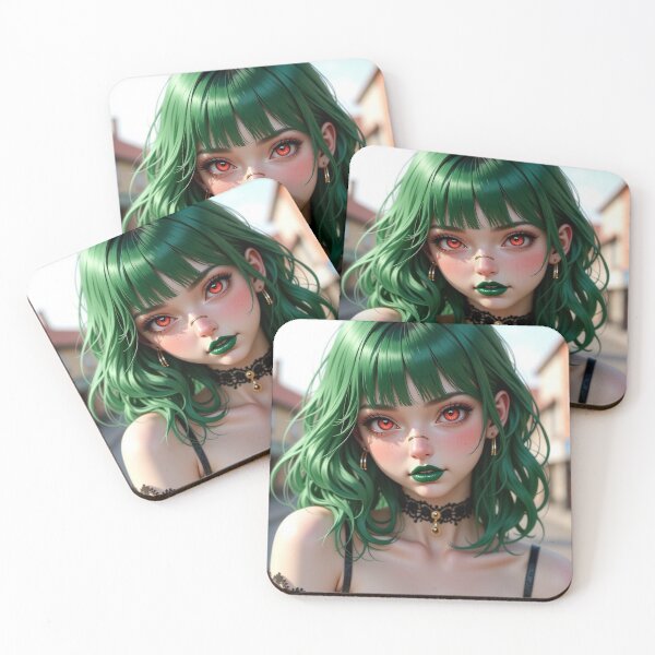 Item preview, Green Hair Goth Girl designed and sold by NPC-Trader.