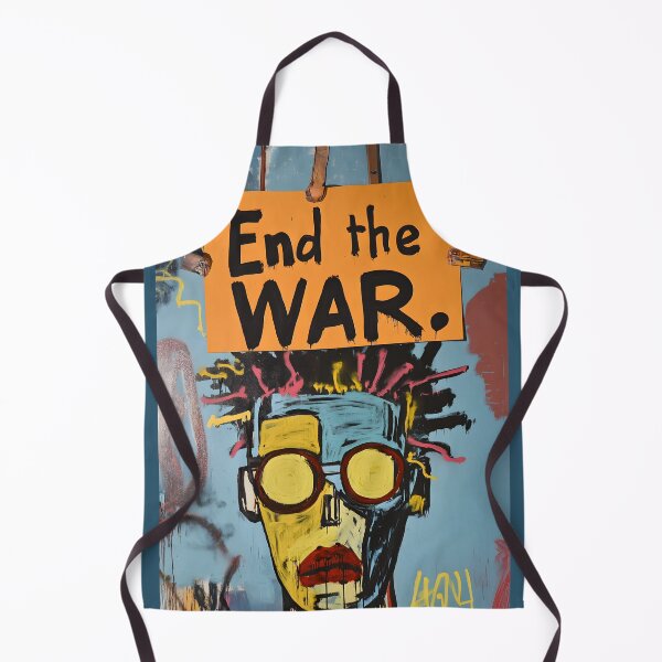Item preview, A Poignant Message to End the War Captured in a Vibrant Graffiti Neo Expressionism Style with Bold Abstract Colors designed and sold by OlfactoART Studio.