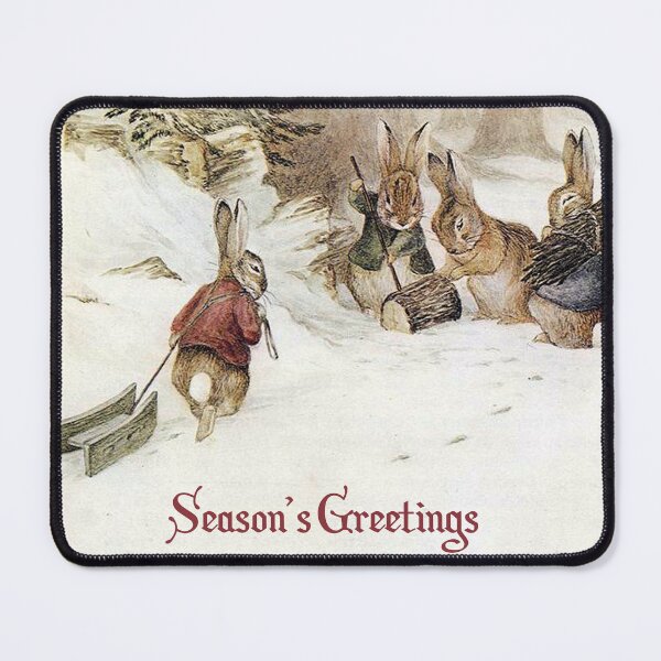 Item preview, Christmas Rabbits - Beatrix Potter designed and sold by forgottenbeauty.