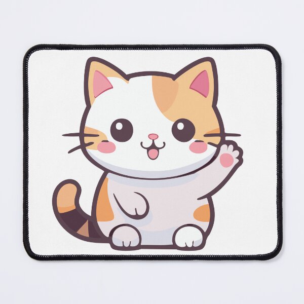 Item preview, Calico Cat Waving Kawaii designed and sold by Piwakawaka-CA.