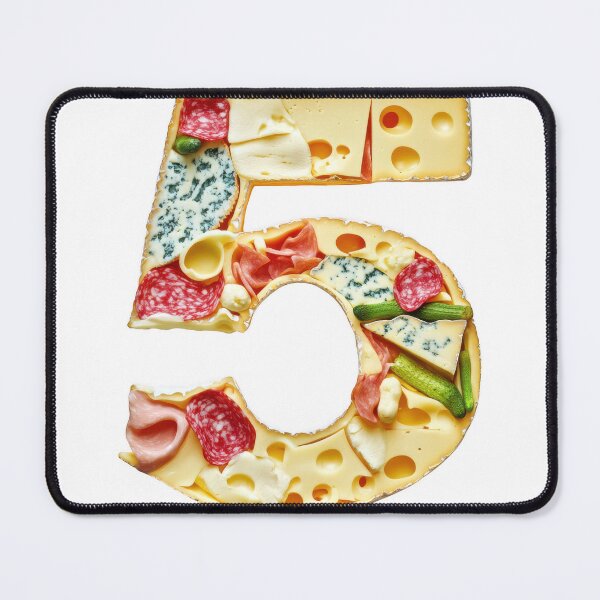 Item preview, The number 5 font in Cheddar cheese style designed and sold by Jasava Shop.
