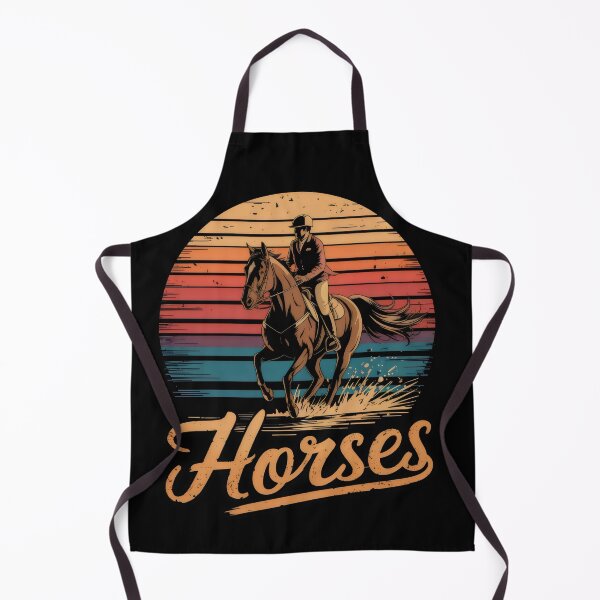 Item preview, Horses, retro Horse Rider Design – Vintage Sunset Equestrian Graphic designed and sold by Pastel-Pulse.