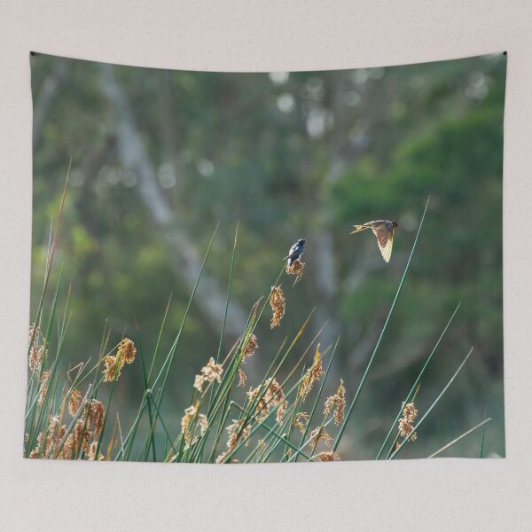 Item preview, Graceful Swallows Among Reeds designed and sold by AvianAdventures.