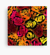 Abstract Roses Canvas Print