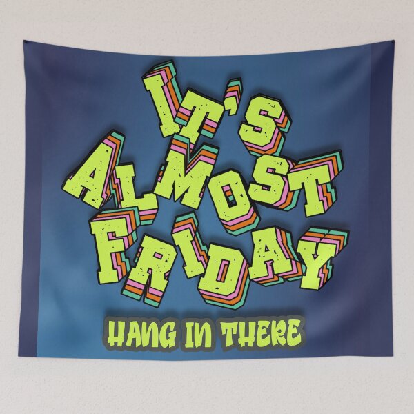 Item preview, Almost Friday Motivation - Fun Retro Vibe Design designed and sold by gleefulme.