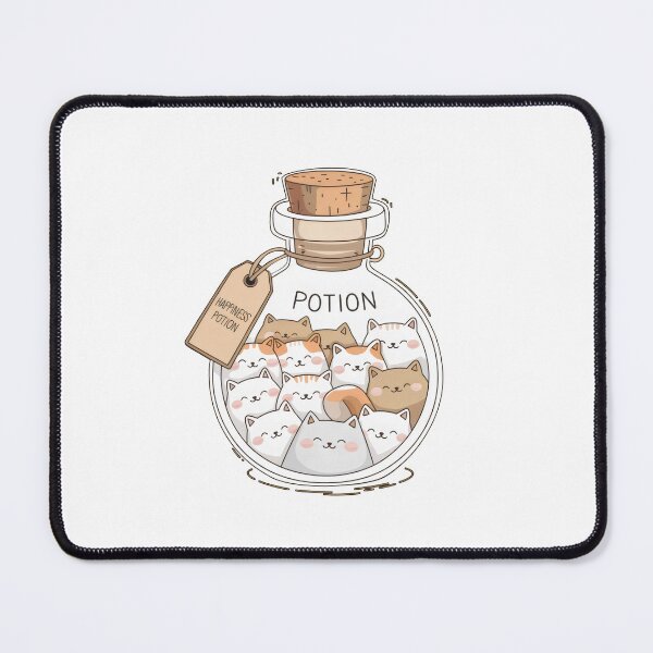 Item preview, Potion Bottle with Cute Cats – Whimsical Animal Art designed and sold by Cherry-Cat.