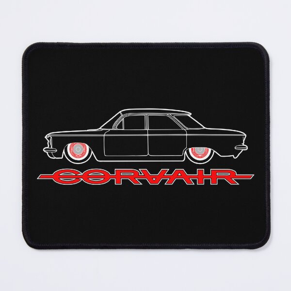 Item preview, 1960 Corvair Sedan lowrider stance bagged 4 door white red designed and sold by FlatSixGraphics.